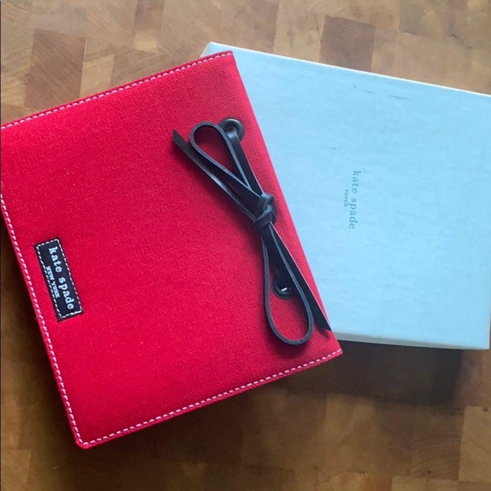 Kate Spade red canvas photo book.